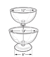 Large Two-Tier Bowl Counter Display