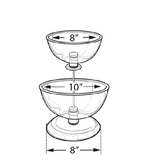 Two-Tier Bowl Counter Display