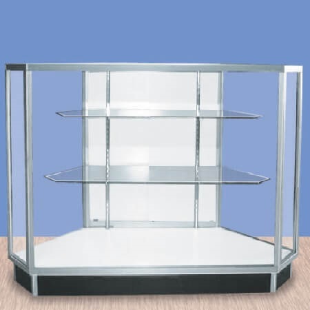 Extra Vision Metal Framed Corner Display Case
