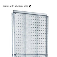 Mobile Pegboard Floor Stand - 16" x 66"