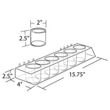 Molded 6-Cup Display Tray - 2ct