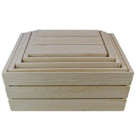 Wood Nesting Crates - 5 Crate Set