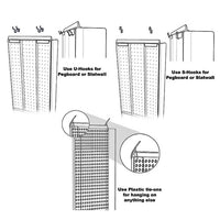 Powerwing Pegboard Display - 13.75Wx60H - Color Choice
