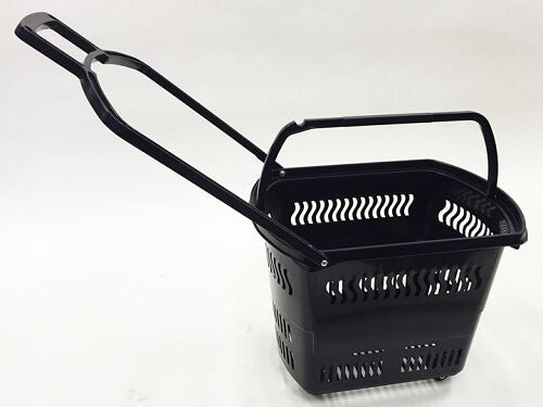 Single Rolling Shopping Basket - 13"D