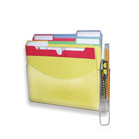 Single Wall Pocket File W/Pen Holder - 2ct