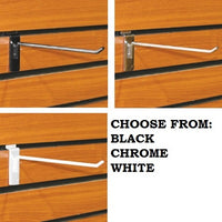 4" Slatwall Peg Hooks - Color Choice - 25ct
