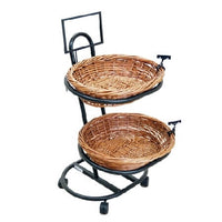 2 Oval Wicker Display Basket