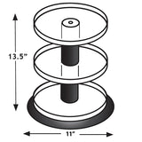 Three Tier Open Round Tray - No Dividers