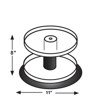 Two Tier Open Round Tray 8"H - No Dividers