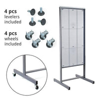 2-Sided Pegboard Floor Display - Includes Wheels