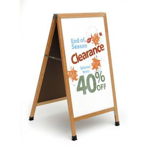 A Frame Whiteboard Sidewalk Sign - Wood Choice