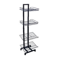 Adjustable Wire Floor Rack With Shelves