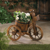 Wooden Tricycle Barrel Planter