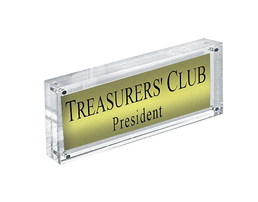 Acrylic Block Sign Holder / Frame - 3" x 8"