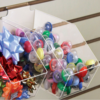 Clear Plastic Slatwall Bin - 6in x 11 1/2in