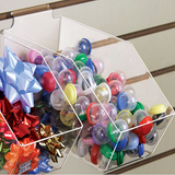 Clear Plastic Slatwall Bin - 6in x 11 1/2in