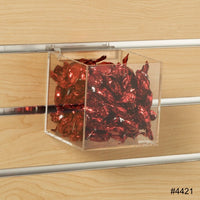 Acrylic Slatwall Cube - 8 Inch