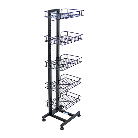 Pictured with Wire Shelves - Display Has Wire Baskets