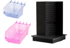 Black 4 Way Display With Containers