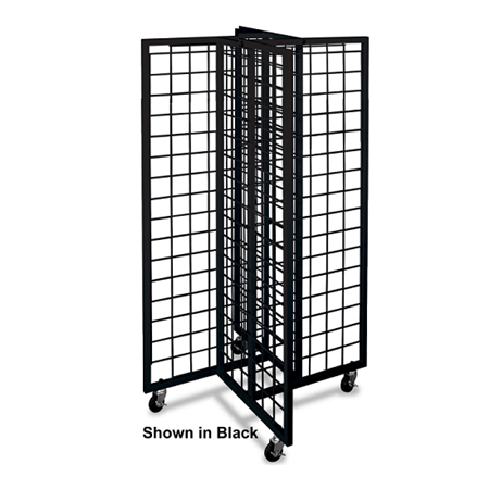 Black 4-Way Gridwall Merchandiser