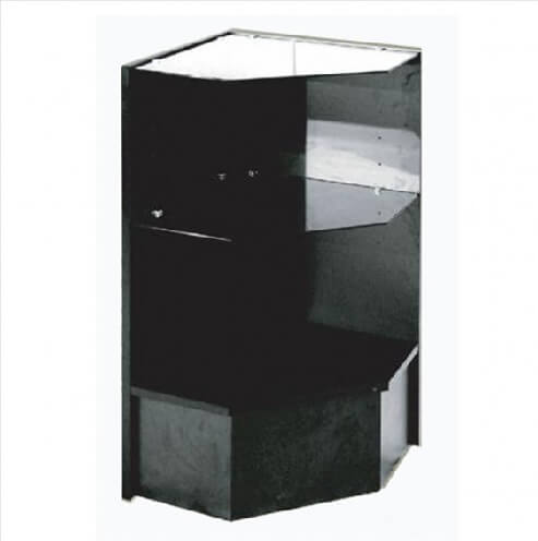 Black Corner Pentagon Filler - 2ct