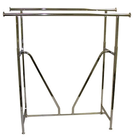 Chrome Double Bar Straight Rack V-Brace