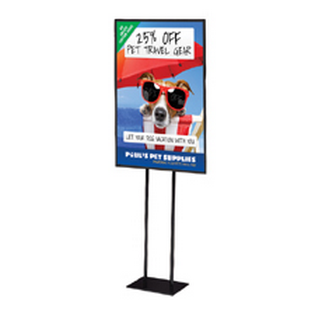 Black Double-Sided Poster Display