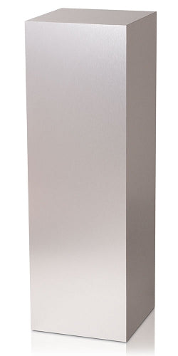 18 x 18 Brushed Aluminum Laminate Pedestal - 12"H