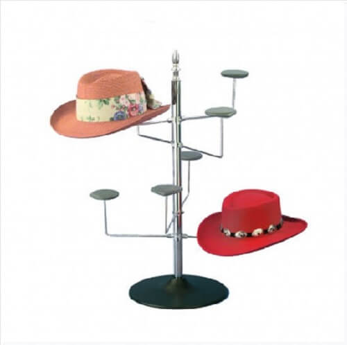 Chrome Countertop Millinery Display