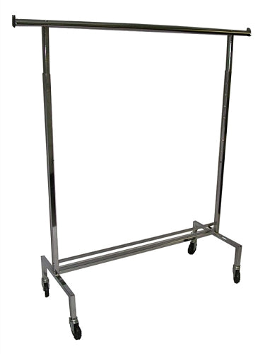 Chrome Single Rail Rack w/ Wheels