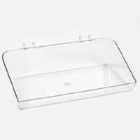 Acrylic Slatwall Bin - 12in x 6 1/2in