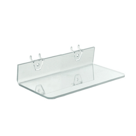 Clear Acrylic Shelf For Pegboard/Slatwall - 10.5" - 4ct