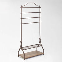 Clothing Rack With Bottom Shelves - Bronze Finish