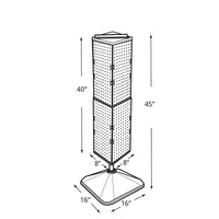 Square Revolving Pegboard Tower