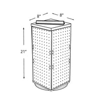 Four-Sided Revolving Pegboard Counter Display 8x20