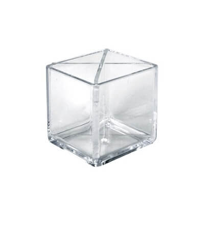 Divided Cube Pencil Holder 4"- 2ct