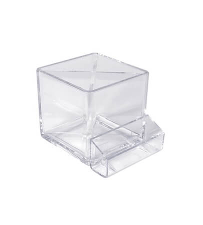 Divided Cube Pencil Holder w/Card Holder - 2ct