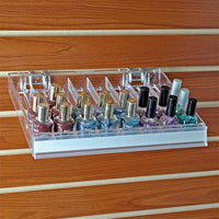 Eight Compartment Nail Polish Tray W/ Flip Front - 2ct