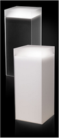 Frosted Acrylic Pedestal with Sleeve and Light - Size Option