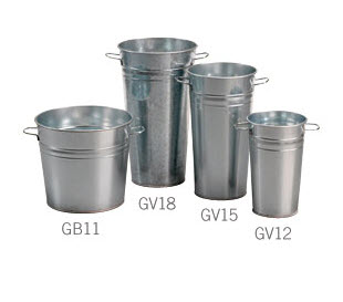 Galvanized Buckets - 11.5” Tall - 6ct