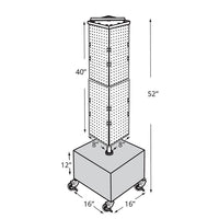 Interlocking Pegboard Display with Wheels
