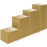 Laminated Wood Display Cubes - 4 Piece Set