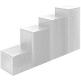 Laminated Wood Display Cubes - 4 Piece Set