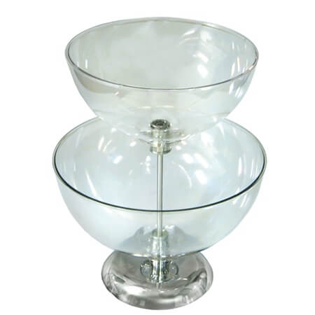 Large Two-Tier Bowl Counter Display