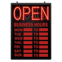 LED Open/Closed Sign with Business Hours