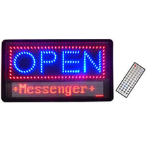 LED Open Sign with Message Board