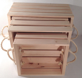 Lightweight Nesting Crates with Rope Handles