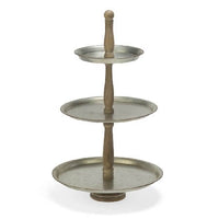 Metal 3-Tier Round Tabletop Tray Display