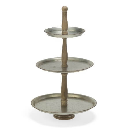 Metal 3-Tier Round Tabletop Tray Display