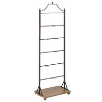 Metal Display Ladder With Wood Base Shelf